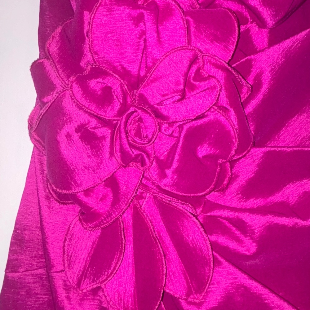 Fuchsia Jessica McClinton strapless cocktail dress